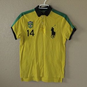 Polo Ralph Lauren Brazil Yellow Polo Shirt Small